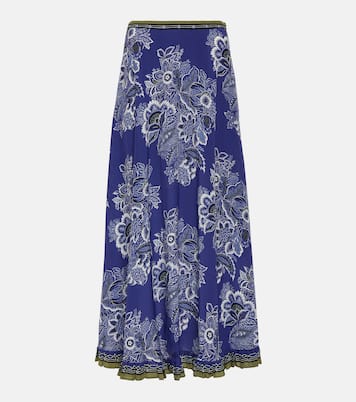 Gonna lunga in seta con stampa | Etro