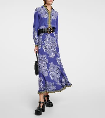 Gonna lunga in seta con stampa | Etro