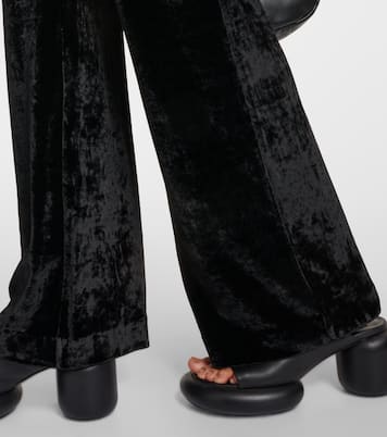 Weite High-Rise-Hose aus Samt | Jil Sander
