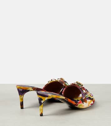 Verzierte Pantoletten aus Satin | Dolce&Gabbana