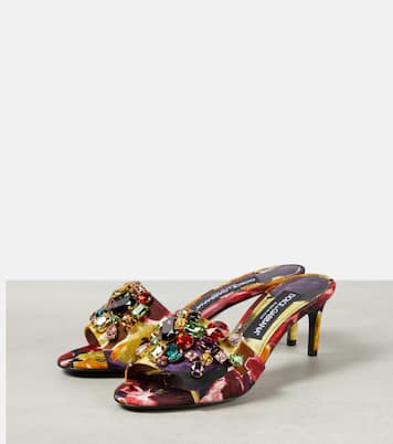 Verzierte Pantoletten aus Satin | Dolce&Gabbana