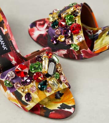 Verzierte Pantoletten aus Satin | Dolce&Gabbana