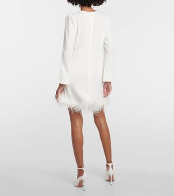 Toni Bridal feather-trimmed minidress | Rixo