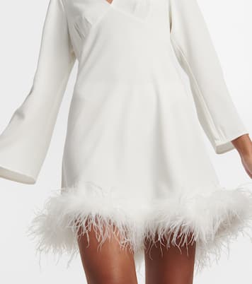 Toni Bridal feather-trimmed minidress | Rixo