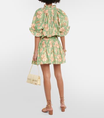 Vestido corto de lamé de mezcla de algodón | Juliet Dunn