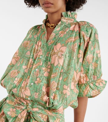 Vestido corto de lamé de mezcla de algodón | Juliet Dunn