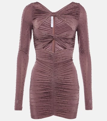 Embellished cutout ruched minidress | Alex Perry