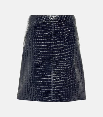 Jupe midi en cuir embossé | Tom Ford
