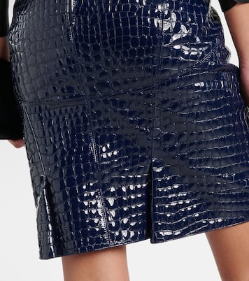 Jupe midi en cuir embossé | Tom Ford