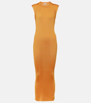 Abito lungo in jersey a coste | Jil Sander