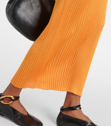 Abito lungo in jersey a coste | Jil Sander