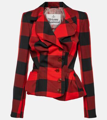 ジャケット Vivienne Westwood Tartan Cropped Blazer Vivienne Westwood Tartan Wool Cropped Blazer | italist