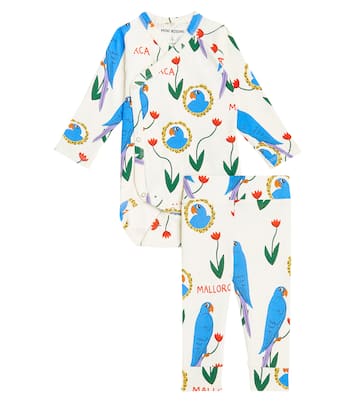 Bébé – Set body et pantalon Parrots en coton | Mini Rodini