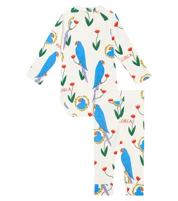 Bébé – Set body et pantalon Parrots en coton | Mini Rodini