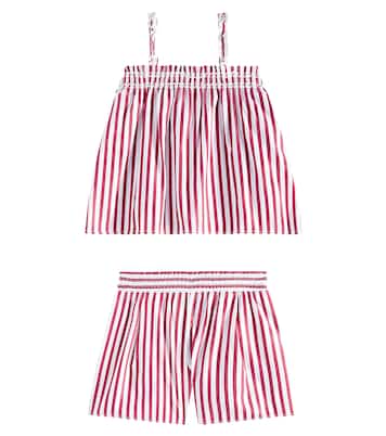 Set de top y shorts de algodón a rayas | Polo Ralph Lauren Kids