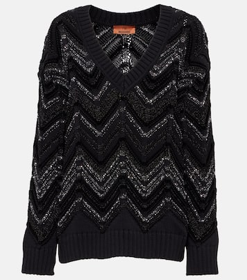 Zig Zag sequined oversized sweater | Missoni