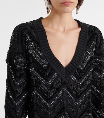 Zig Zag sequined oversized sweater | Missoni