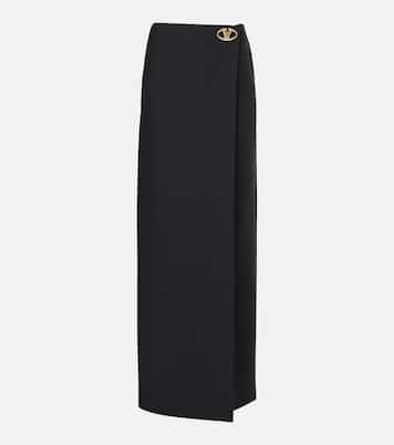 Falda larga de Crepe Couture | Valentino