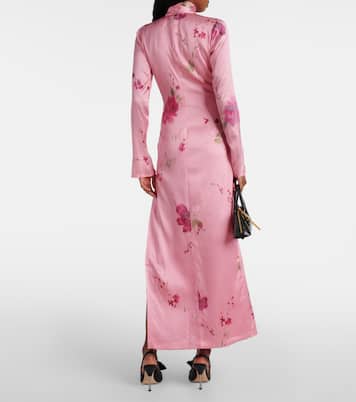 Bedrucktes Maxikleid aus Satin | Blumarine