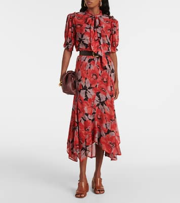 Bedrucktes Midikleid aus Georgette | Polo Ralph Lauren