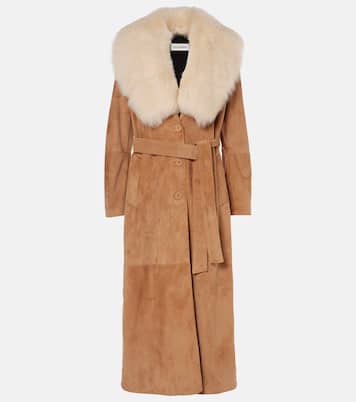 Manteau Dakota en daim et shearling | Nour Hammour