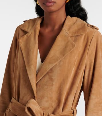 Manteau Dakota en daim et shearling | Nour Hammour