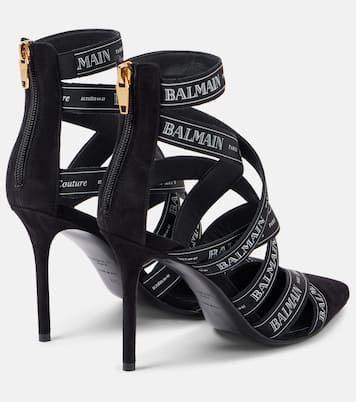 Sandales 95 en daim à logo | Balmain