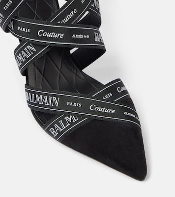Sandales 95 en daim à logo | Balmain