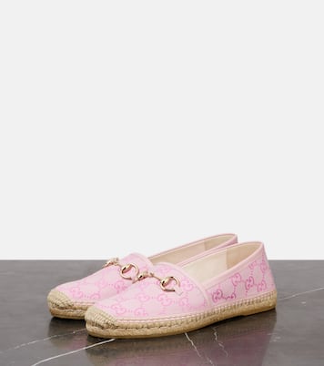 Alpargatas con Horsebit y GG de lona | Gucci