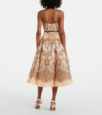 Abito Crush in organza di lino e seta | Zimmermann