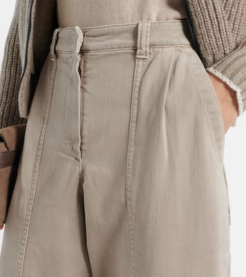 Jeans a gamba larga e vita media | Brunello Cucinelli