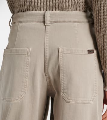Jeans a gamba larga e vita media | Brunello Cucinelli