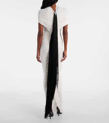 Abito lungo in jersey con ruches | Jean Paul Gaultier