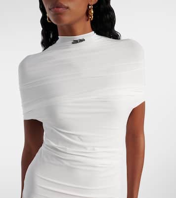 Abito lungo in jersey con ruches | Jean Paul Gaultier