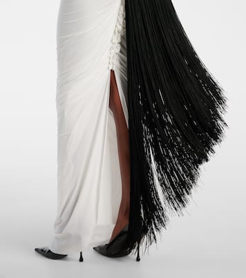 Abito lungo in jersey con ruches | Jean Paul Gaultier