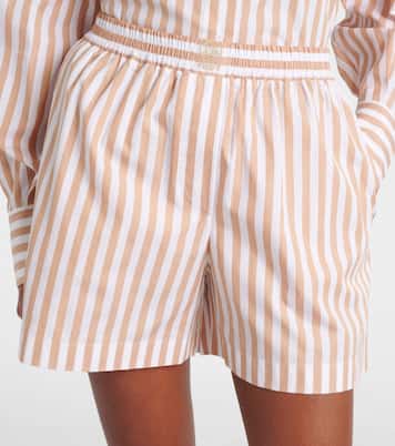 Bermudas de algodón y seda a rayas | Brunello Cucinelli
