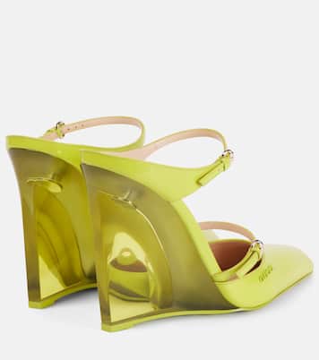 Mules in pelle con zeppa | Gucci
