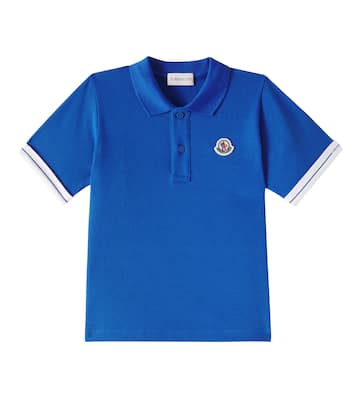 Polo en piqué de algodón con logo | Moncler Enfant