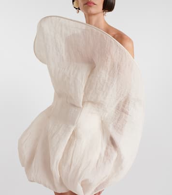 Vestido corto de organza en mezcla de algodón y seda | Magda Butrym