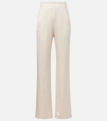High-rise satin straight pants | Tove