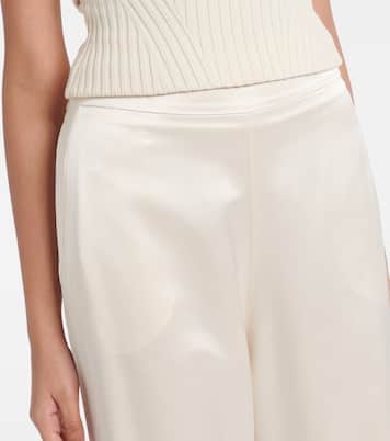 High-rise satin straight pants | Tove