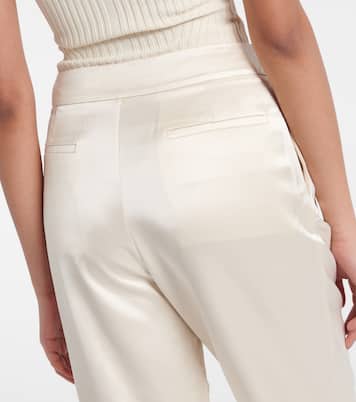 High-rise satin straight pants | Tove