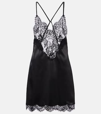 Slipdress aus Satin mit Spitze | Dolce&Gabbana