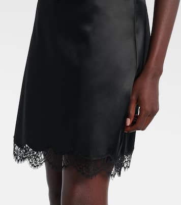 Slipdress aus Satin mit Spitze | Dolce&Gabbana