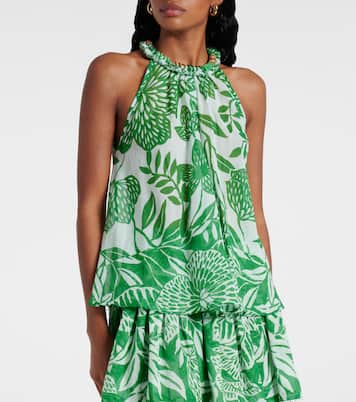 Top Cleo in cotone con perline | Poupette St Barth