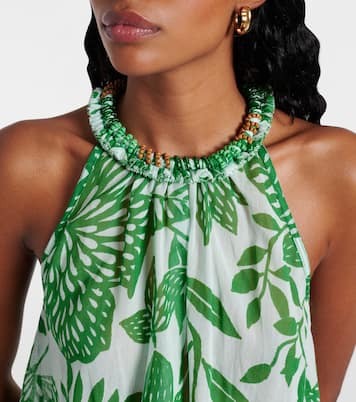 Top Cleo in cotone con perline | Poupette St Barth