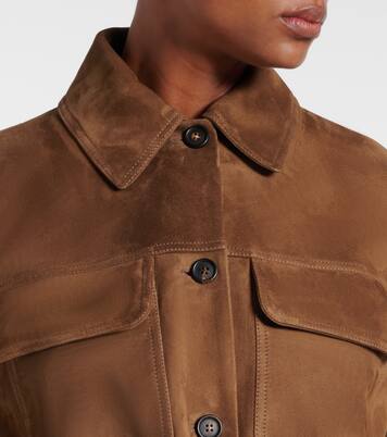 Belted suede field jacket | Brunello Cucinelli
