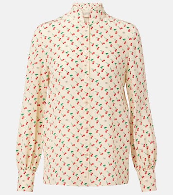 Blouse Cady Couture imprimée en soie | Valentino