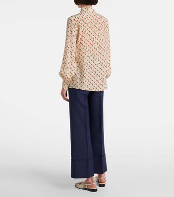 Blouse Cady Couture imprimée en soie | Valentino