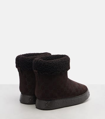Schneestiefel Nat GG aus Veloursleder | Gucci